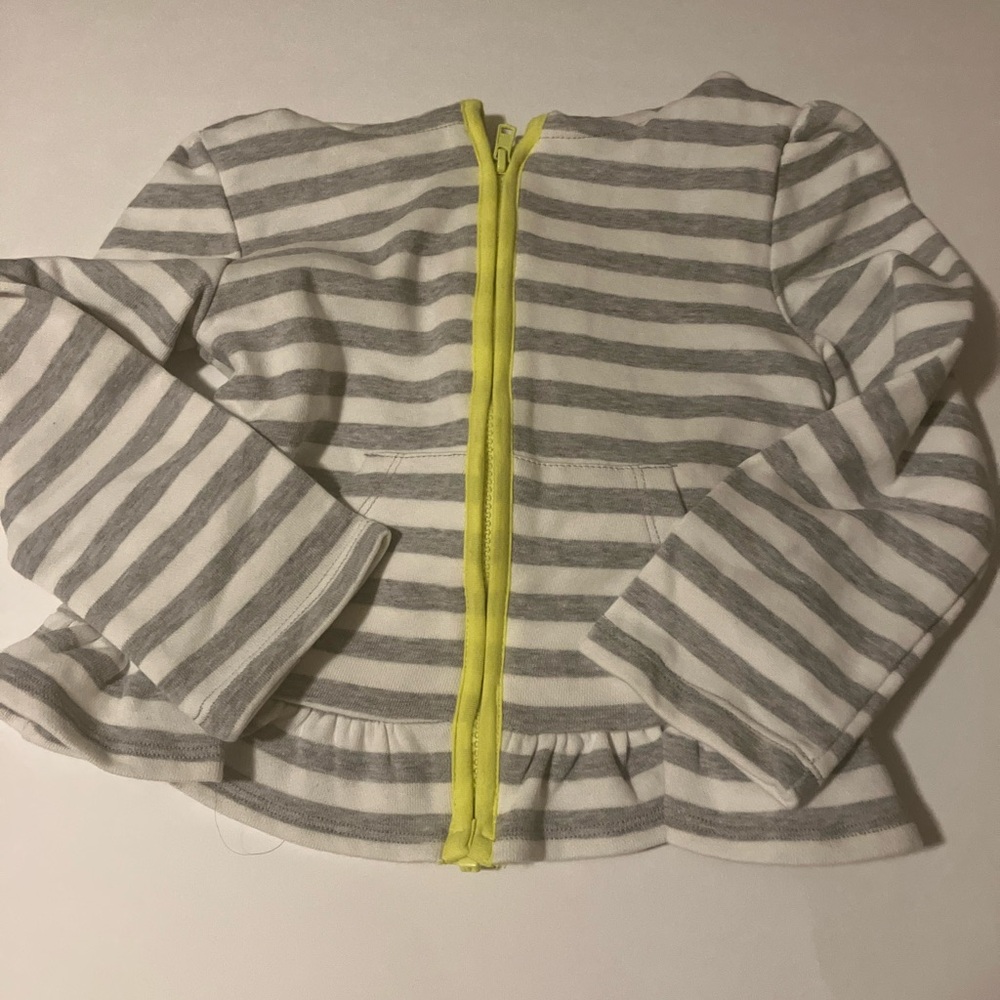 NWT GYMBOREE Girls grey striped zip up 4T-5T NEW